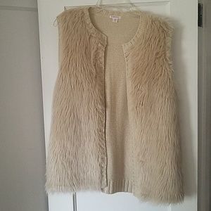 Faux fur vest